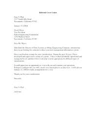 Referral Cover Letter To Recruiter Job Referral Email Template