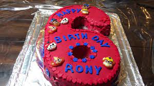 Happy birthday cake with name and photo is becoming very famous now a days. Number 6 Shape Birthday Cake Step By Step Youtube