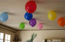 how to attach balloons to the ceiling