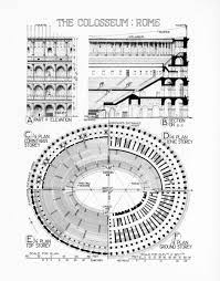 colosseum rome plans sections and