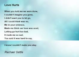 love hurts poem by rachael settle