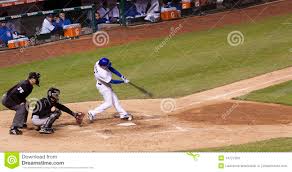Baseball Wrigley Field Batter Swings Editorial Stock Photo