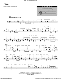 Hendrix Fire Sheet Music For Drums Pdf