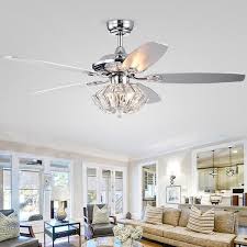 Makore Chrome 52 Inch Lighted Ceiling