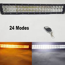 Us 84 15 15 Off Curved Straight 120w Amber White 22 Inch Led Light Bar 24 Modes Remote Control Flashing Barra Led Work Driving Lamp 4x4 Truck In