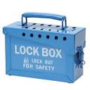 Brady 45190 Portable Metal Lock Box - Blue - 12 Lock Capacity | Emedco