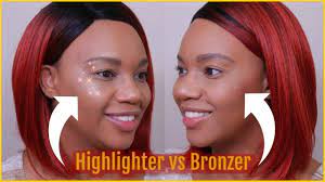 highlighter and bronzer
