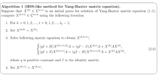 Baxter Matrix Equation
