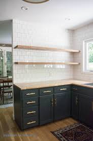 height of floating kitchen shelves