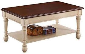 Only the highest quality of hard wood is used for the reproduction furniture's bespoke coffee tables, each one hand finished here in somerset. Amazon Com Rectangular Coffee Table Dark Cherry And Antique White Furniture Decor