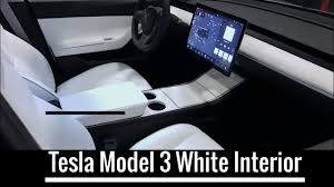 I will be showing you the premium black interior of the tesla model 3 awd long range. Tesla Model 3 White Interior Youtube