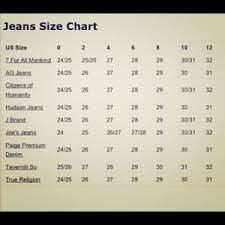 33 Organized Convert Jean Sizes Chart