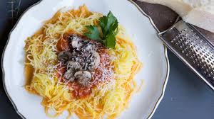 spaghetti squash with mushrooms and