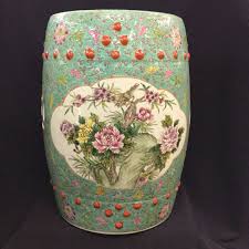 Vintage Chinese Barrel Shaped Ceramic