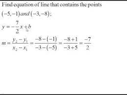 Equation Of A Line Given Two Points
