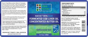 Blue Ice Royal Butter Oil Fermented Cod Liver Blend Unflavored