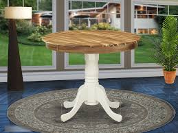 From shop mebelleco $ 159.00 free shipping. Amt Nlw Tp Antique Dining Table Made Of Acacia Wood Offering Wood Texture Table Top 36 Inch Round Linen White Pedestal East West Furniture