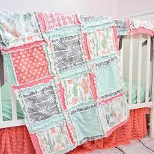 Baby Rag Quilt Crib Bedding Set