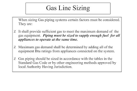 gas piping sizing table 2 psi system