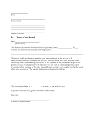 security deposit return form fill out