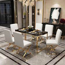 Gold Mirror Stainless Steel Dining