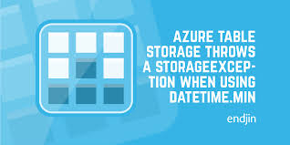 azure table storage throws a