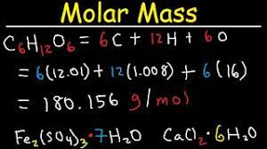 molar m and formula weight you