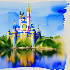 Disney Castle Watercolour Graphic