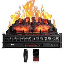 Electric Fireplace Space Heater Log