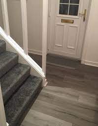 dark grey laminate flooring staircase