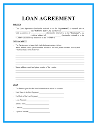 free loan agreement templates and sle