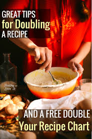 How To Double A Recipe Easy Tips And A Free Printable Chart