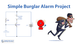 simple burglar alarm with transistor 2n4401