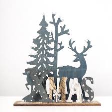 decoration xmas wooden elk ornaments
