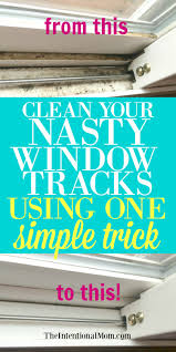 Banish toxic chemicals from your life and make your own window cleaner that will make glass and windows sparkle without those harmful fumes. Clean Your Nasty Window Tracks Using One Simple Trick
