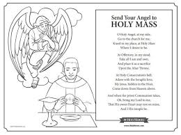 Some of the coloring page names are holy archangels clipart to color 20 cliparts images on clipground 2021, well you will finish this step as well as this angel by drawing the other two layers of feathers, 20 angel coloring for adults, angel warrior for the lord color the bible, guardian angel coloring at colorings to and. Have You Sent Your Angel To Mass Updated Bi Lingual Coloring Prayer Cards Holy Heroes