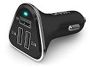 Car Phone Charger - Powerful 3 Port USB Cell Phone Charger - Vano - Charge 3 Devices Full Speed - Apple iPhone 6-6s-6 Plus-5-5s-5c-4 iPad Tablet eBook RV Truck Travel Accessories - Smart Cigarette Lighter Adapter