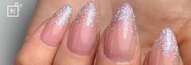 glitter fading nails met gellak