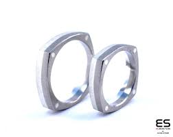 wedding rings anium and silver