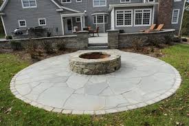 Outdoor Stone Patio With Fire Pit