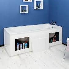 Fits most standard sized baths. Croydex Gloss White Front Bath Panel Side Storage Removable Panels Wb715122 Ebay