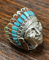 mens heavy native american indian chief