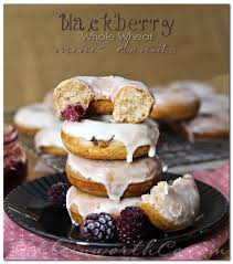 blackberry whole wheat mini donuts