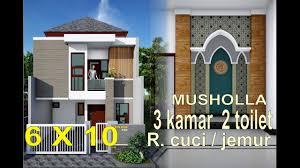 This video contains a minimalist residential design size of 6m x 10m, this it has 3 bedrooms 1 family room, 1 pantry room and 2 gardens in front and at the. Denah Rumah Minimalis 6x10 3 Kamar 2 Lantai Content