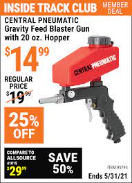 central pneumatic gravity feed blaster