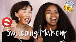 switching makeup with my best friend