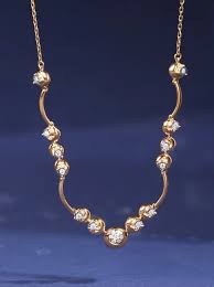 mia by tanishq crescent charisma 14k gold diamond necklace