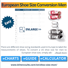 men s shoe size chart uk
