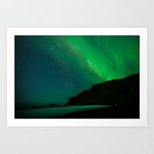 Night With The Northern Lights Art Print