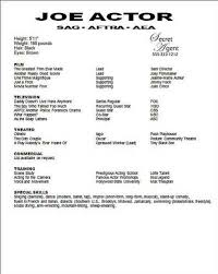 Sample Of Acting Resume    Acting Resume No Experience Template     Acting Plan